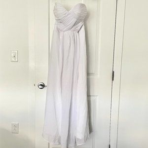 White chiffon bridal/formal maxi dress